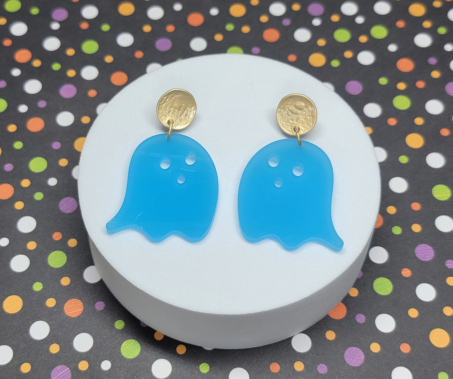 Glow in the Dark Ghost Earrings, Halloween Earrings, Acrylic Ghost Jewelry, Fall Accessories, Halloween Lover Gift, Cute Halloween Earring