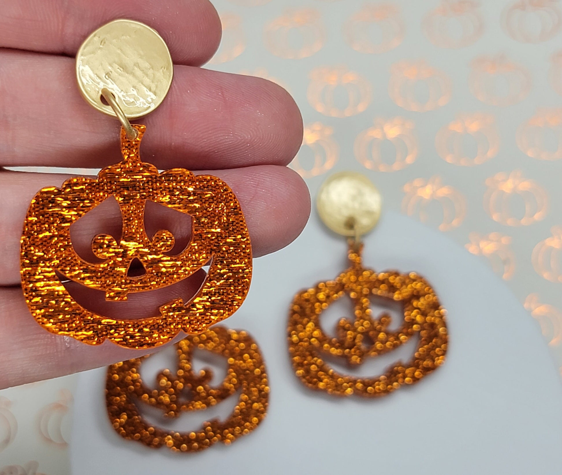 Orange Glitter Pumpkin