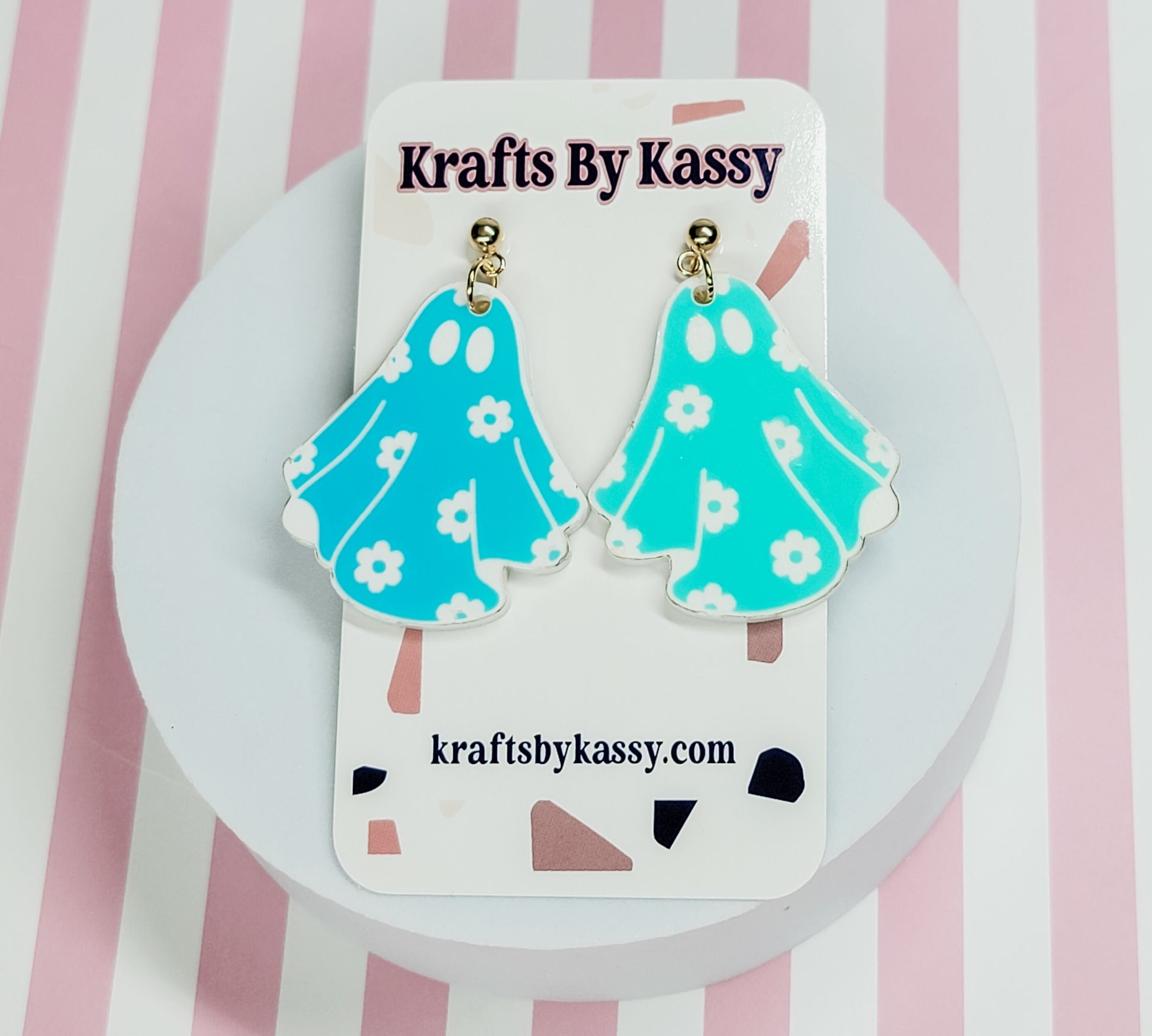 Iridescent White Ghost Earrings