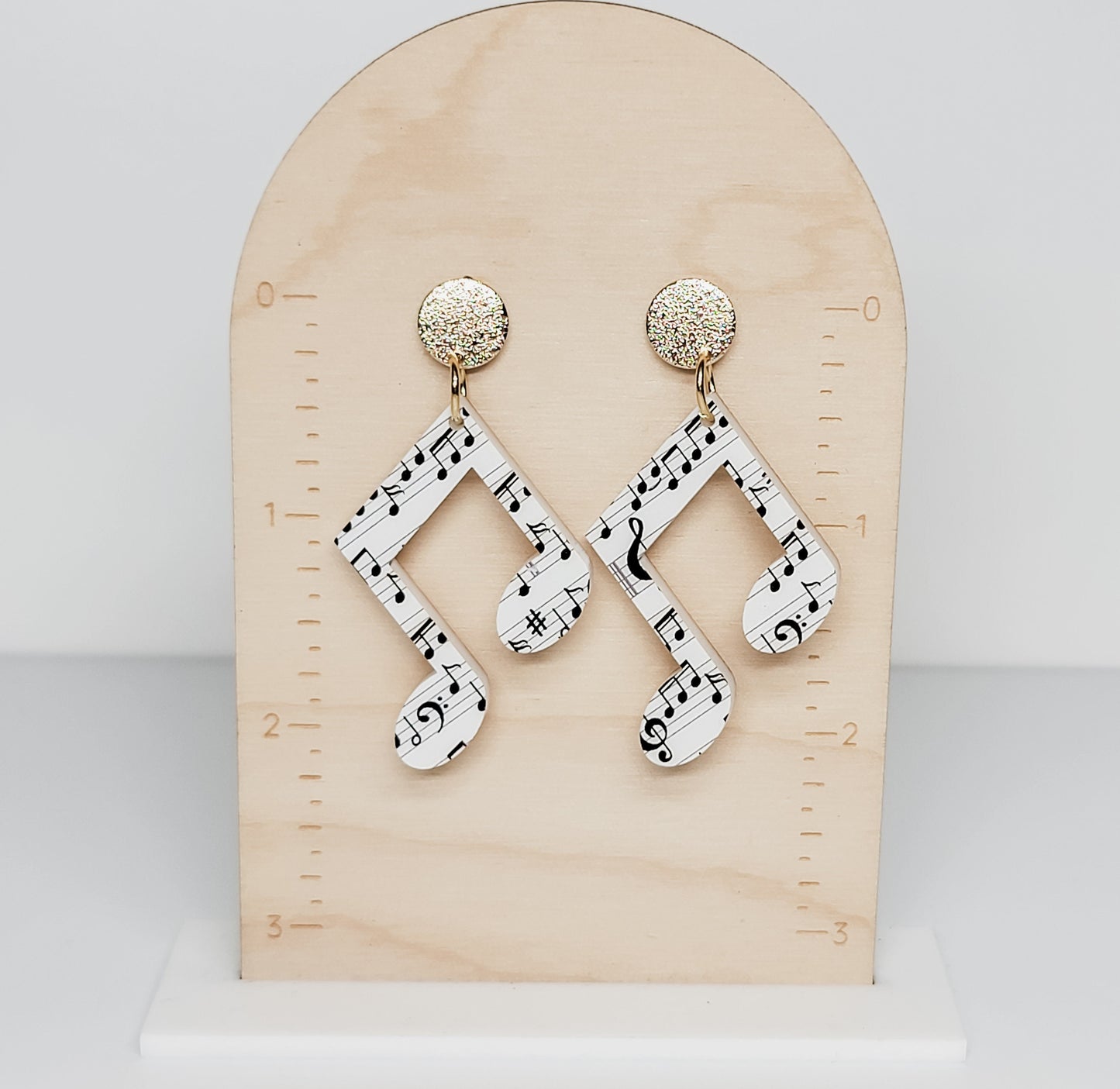 Musical Note Earrings, Music Jewelry, Music Teacher Accessories, Earrings for Everyday Wear