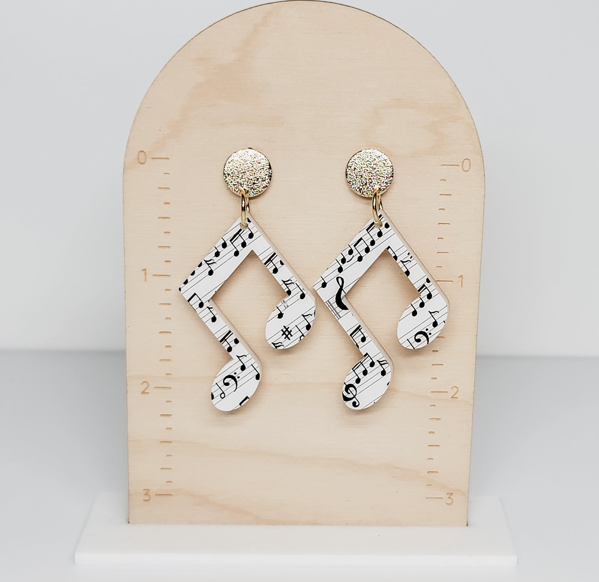 Musical Note Earrings, Music Jewelry, Music Teacher Accessories, Earrings for Everyday Wear