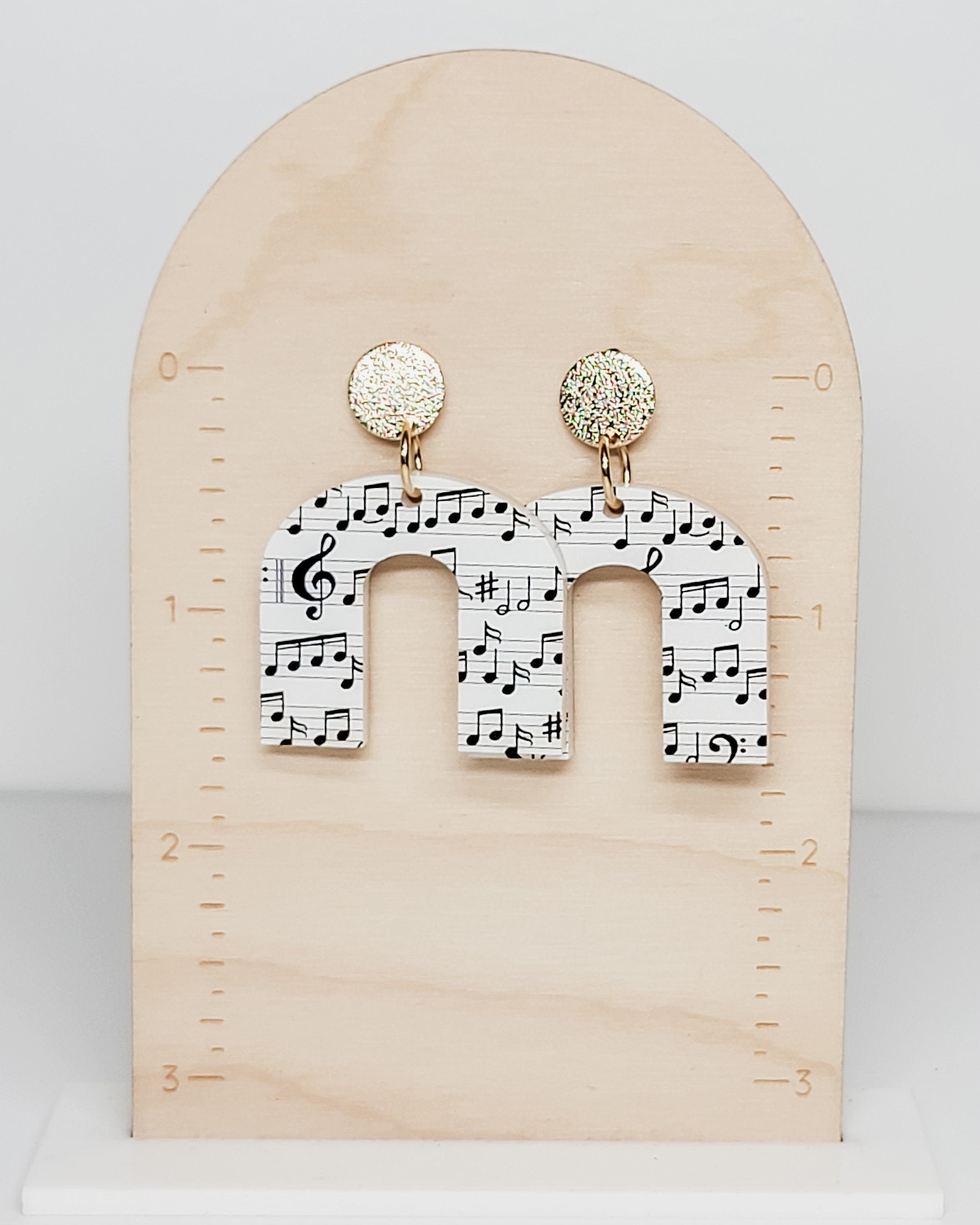 Musical Note Earrings, Music Jewelry, Music Teacher Accessories, Earrings for Everyday Wear