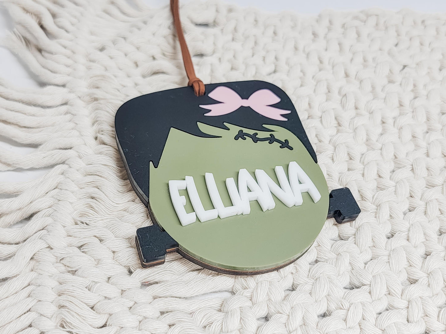 Frankenstein Halloween Tag, Boo Basket Tag, Halloween Name Tag, Trick or Treat Bag Tag, Gift for Kids. Personalized Halloween Bag Tag