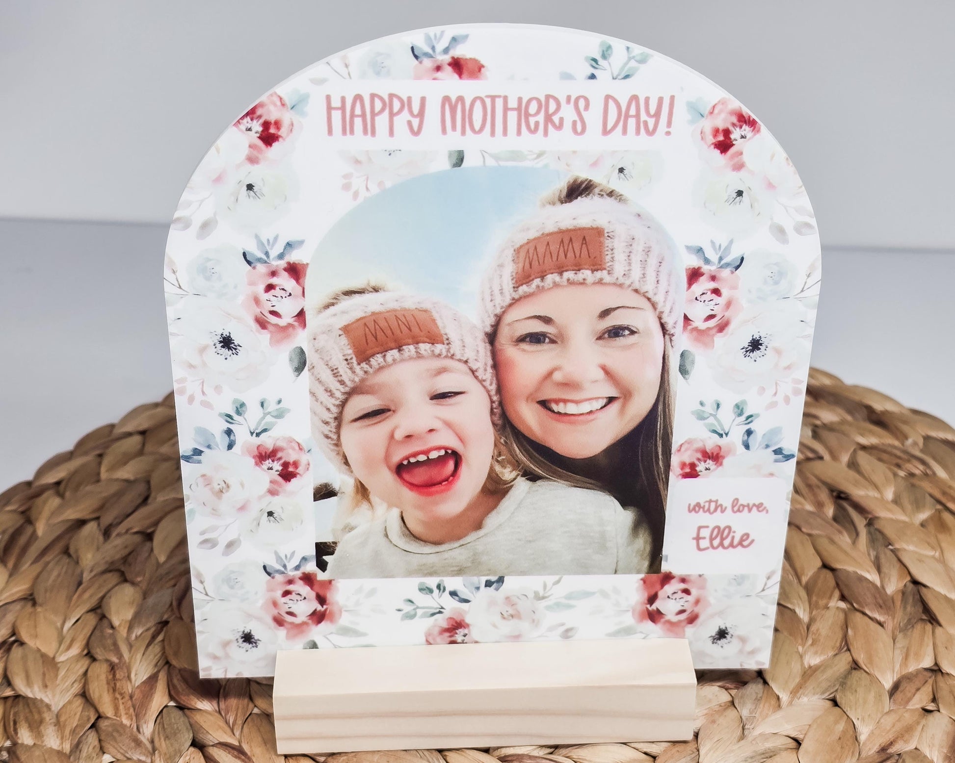 Personalized Photo Frame, Mothers Day Gift, Gift for Mom, Desk Photo