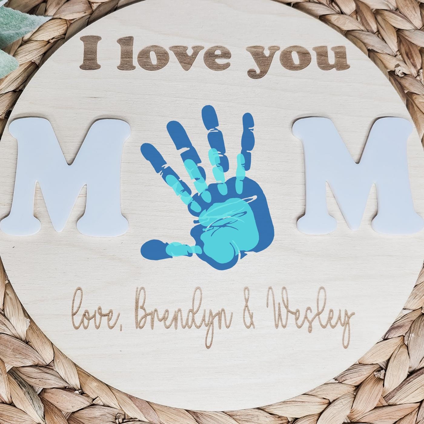 Handprint Sign, Arch Wooden Decor, Handprint Keepsake, Mother's Day Gift, Gift From Kids, Father's Day Gift