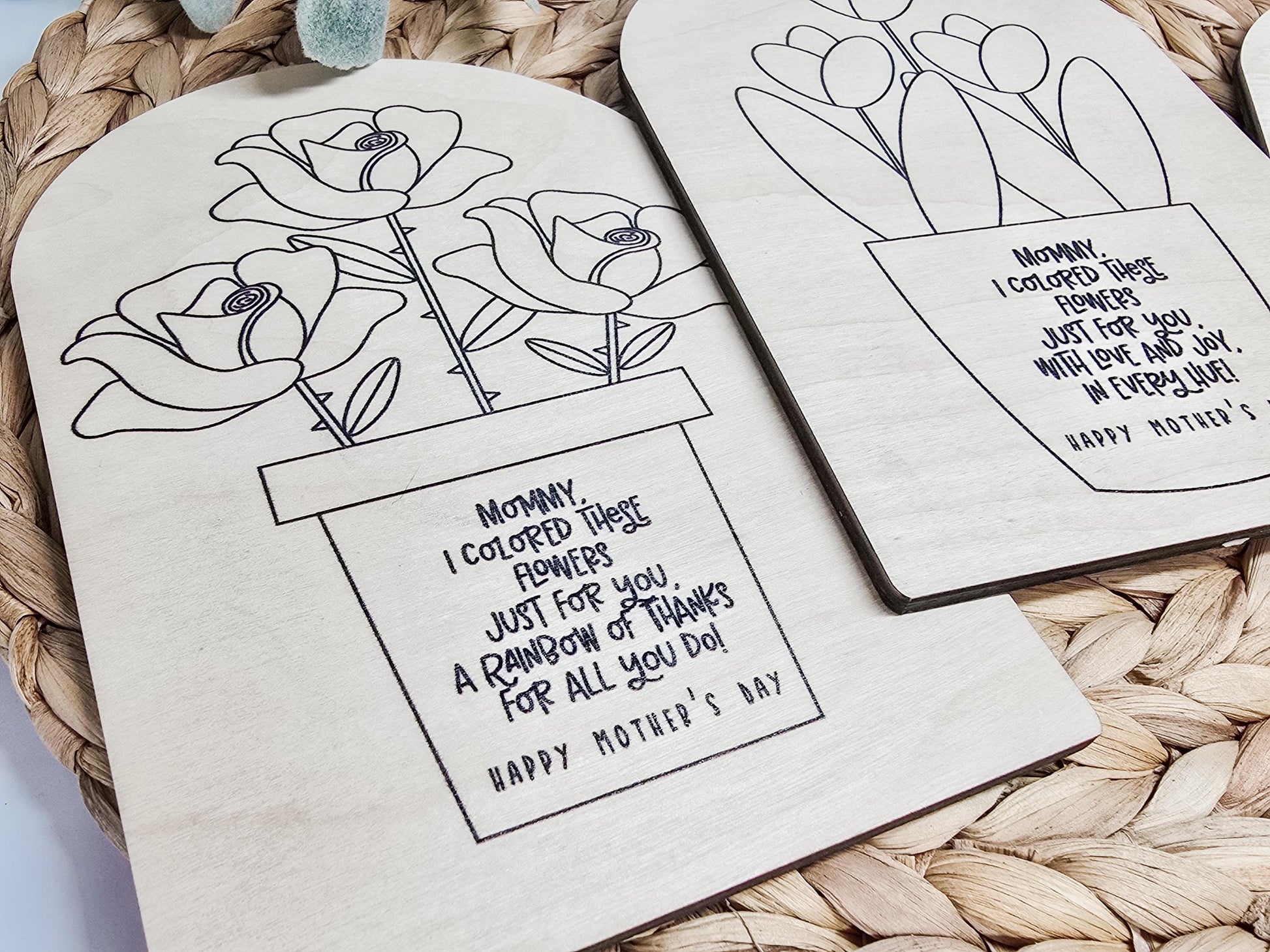 Child Coloring Sign, Drawing Sign, Mother's Day Gift, Present for Grandma, Handmade Gift From Children, Coloring Sign