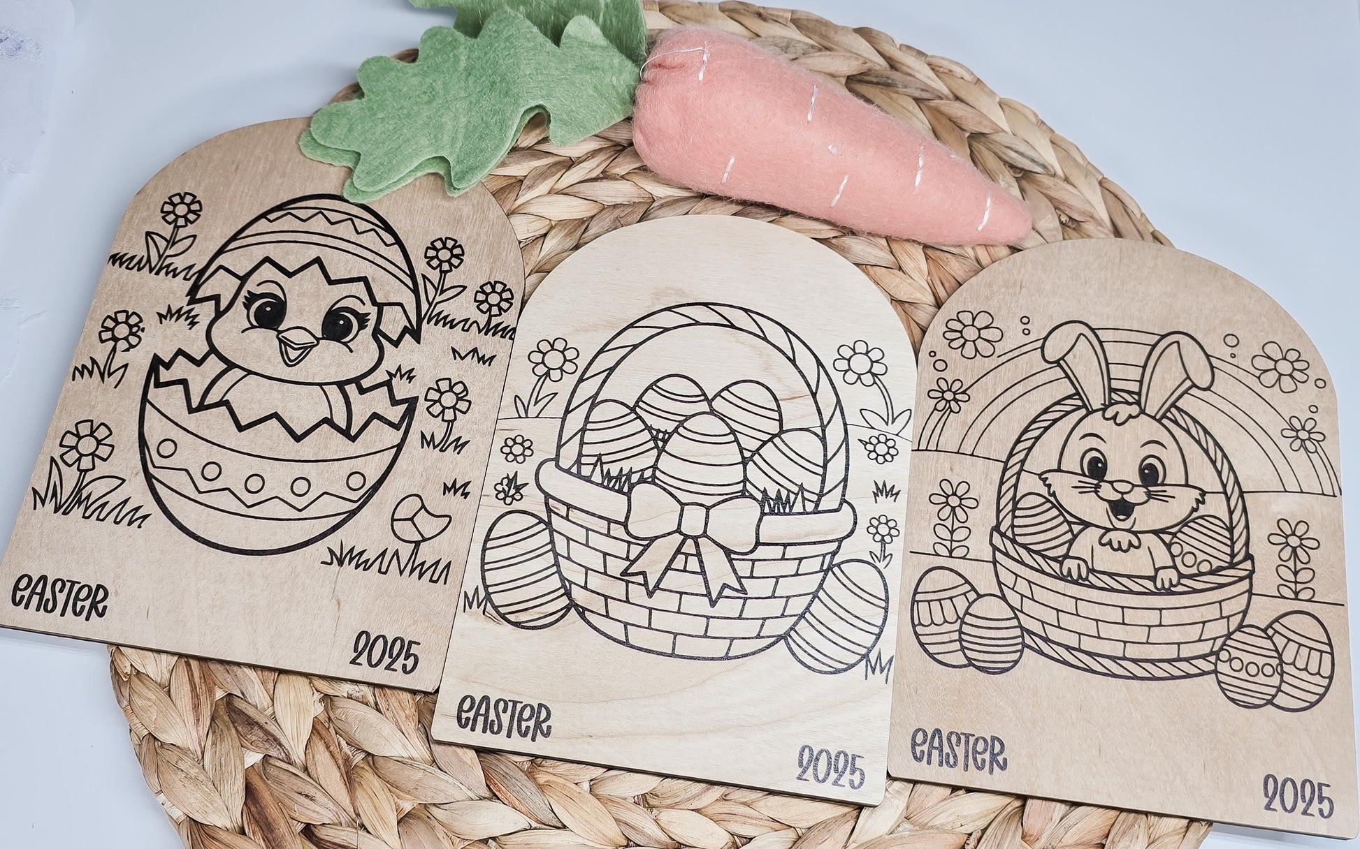 Easter Child Coloring Sign, Drawing Sign, Easter Gift, Easter Basket Gift, Handmade Gift From Children, Coloring Sign, DIY Sign