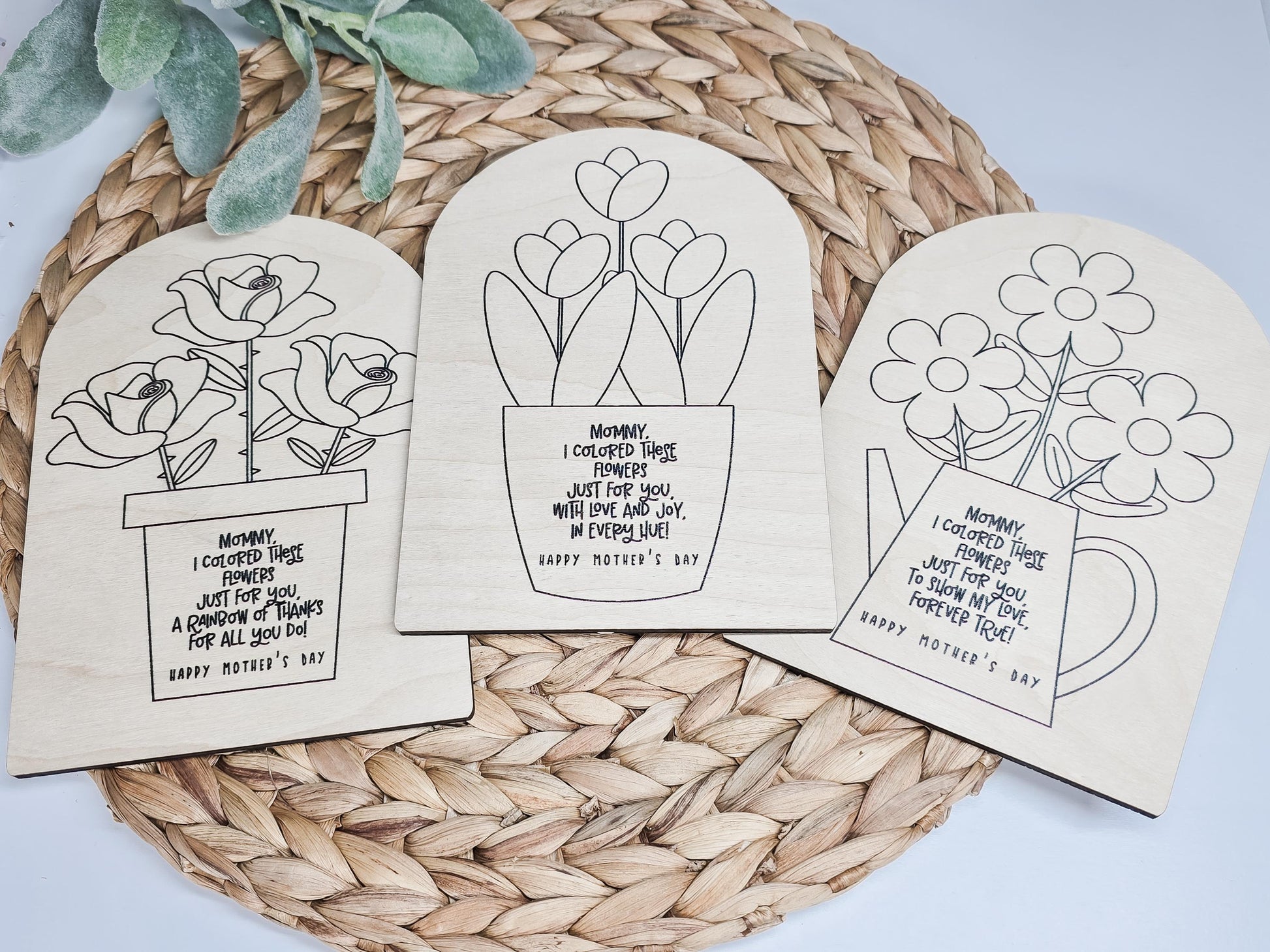 Child Coloring Sign, Drawing Sign, Mother's Day Gift, Present for Grandma, Handmade Gift From Children, Coloring Sign