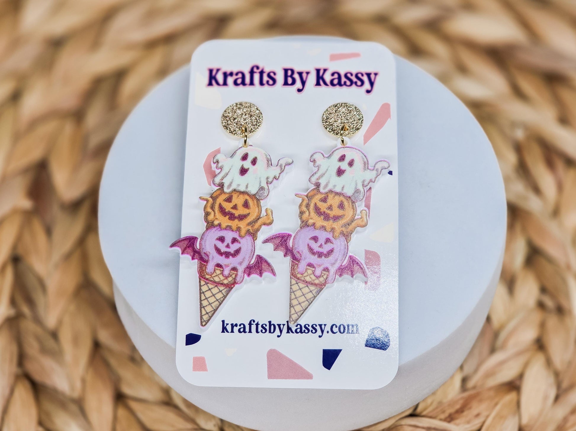 Summerween Earrings, Ice Cream Jewelry, Halloween Earrings, Summer Designs