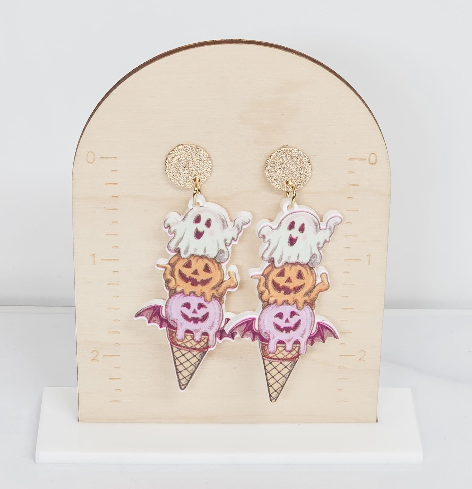 Summerween Earrings, Ice Cream Jewelry, Halloween Earrings, Summer Designs