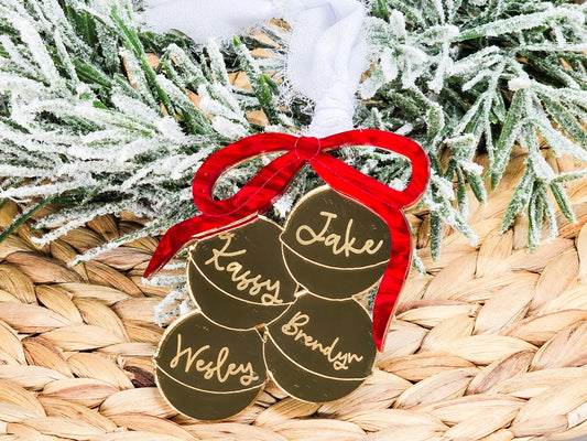 Personalized Jingle Bell Ornament, Custom Name Christmas Ornament, Holiday Tree Decoration, Stocking Tag, Gift Idea