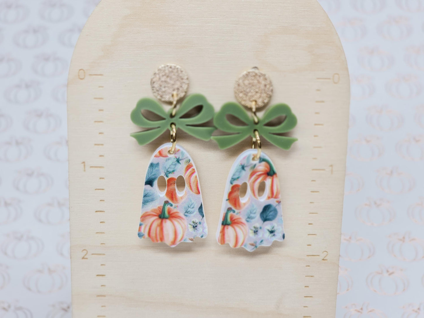 Fall Ghost Earrings, Spooky Jewelry, Fall Accessories