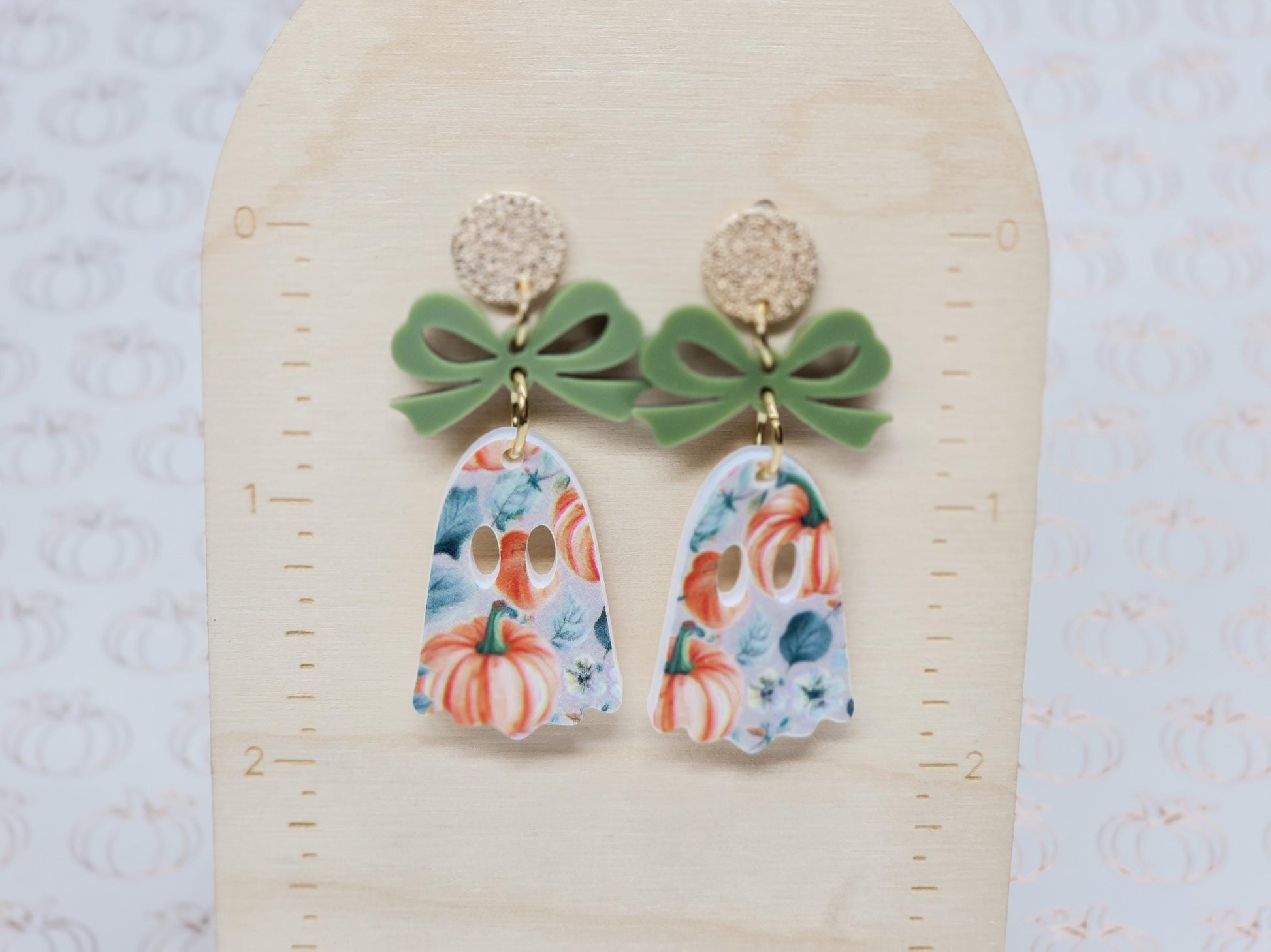 Fall Ghost Earrings, Spooky Jewelry, Fall Accessories