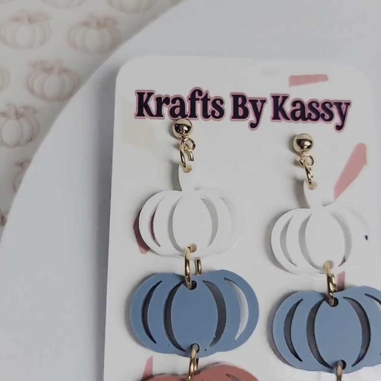 Stacked Pumpkin Earrings, Halloween Earrings, Acrylic Pumpkin Earrings, Statement Earrings, Fall Jewelry, Halloween Lover Gift