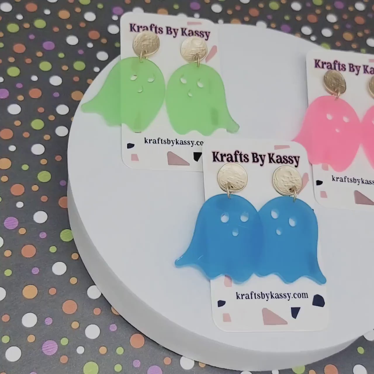 Glow in the Dark Ghost Earrings, Halloween Earrings, Acrylic Ghost Jewelry, Fall Accessories, Halloween Lover Gift, Cute Halloween Earring