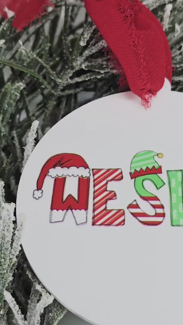 Personalized Christmas Ornament, Personalized Baby Ornament, Custom Ornament, Christmas Decor, Gift Tag, Acrylic Ornament, Child Gift