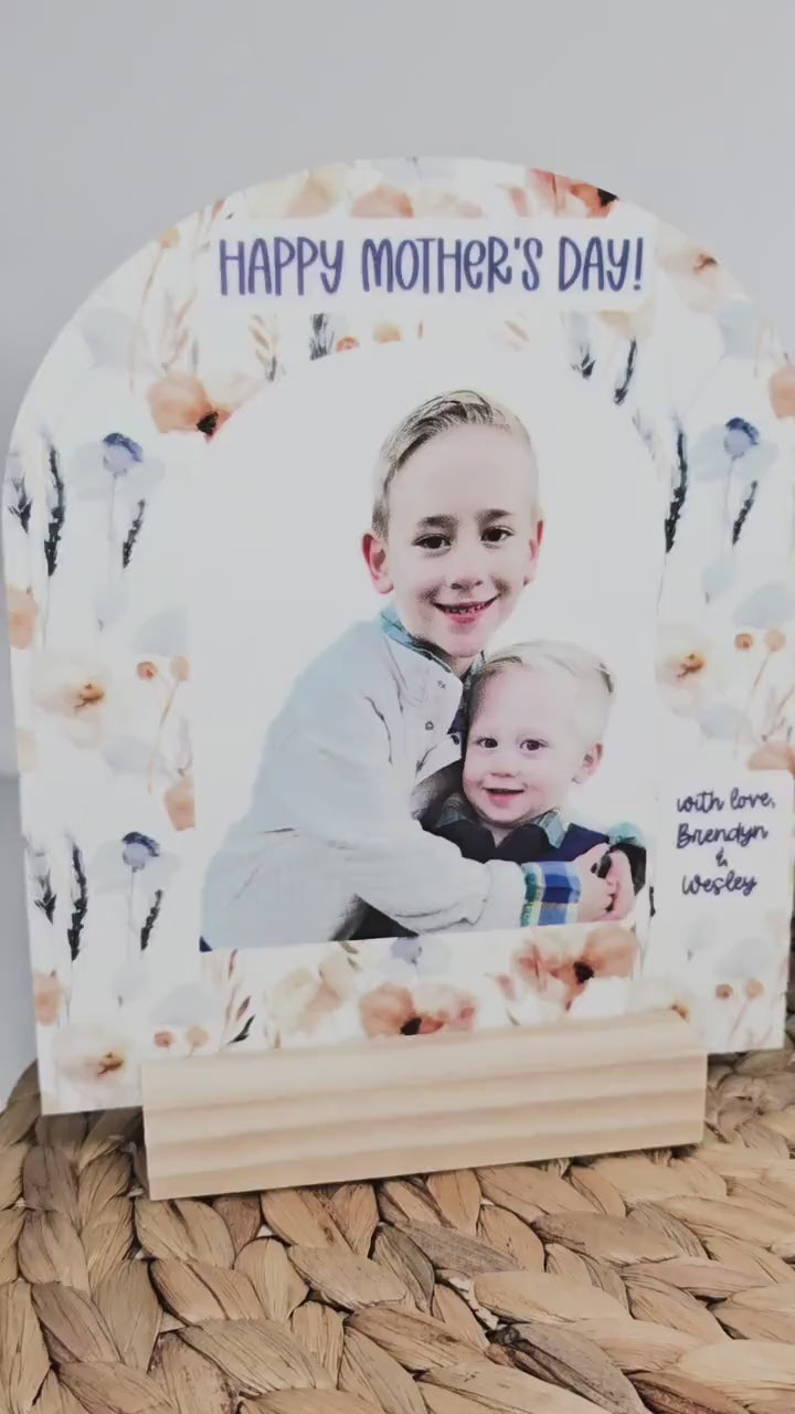 Personalized Photo Frame, Mothers Day Gift, Gift for Mom, Desk Photo