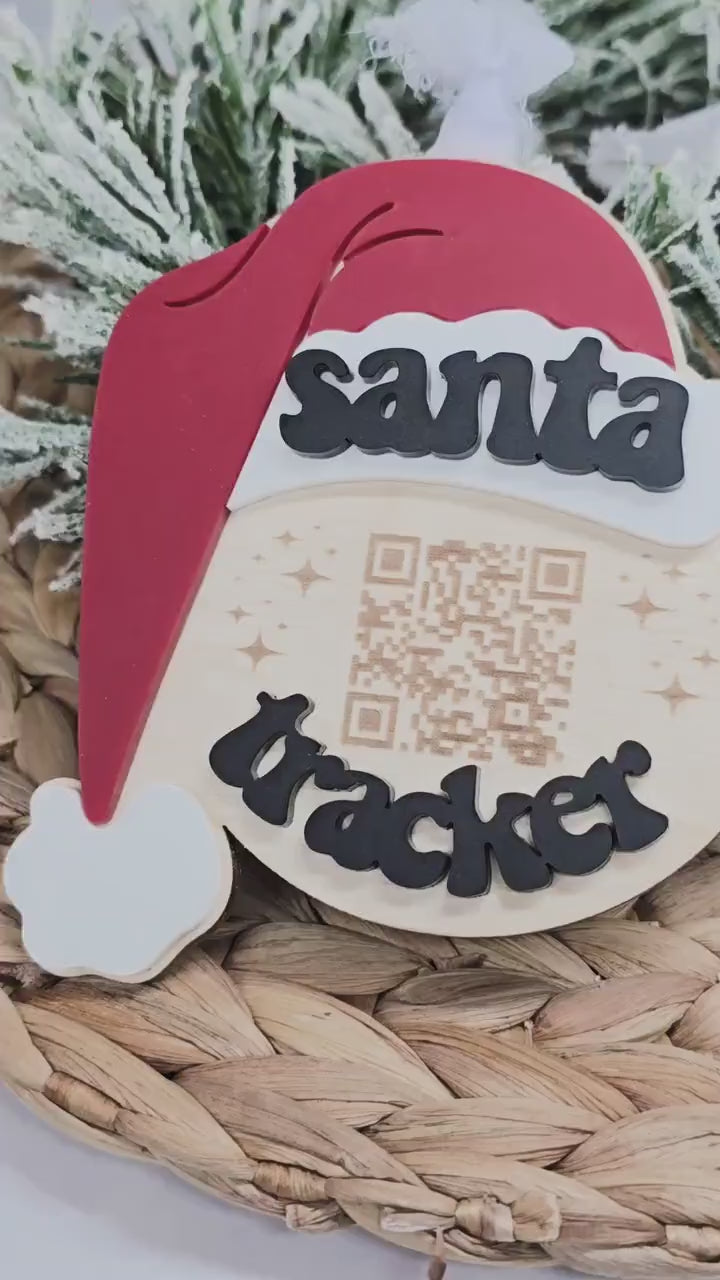 Santa Tracker Christmas Ornament, Holiday Tree Decoration, Gift for Family