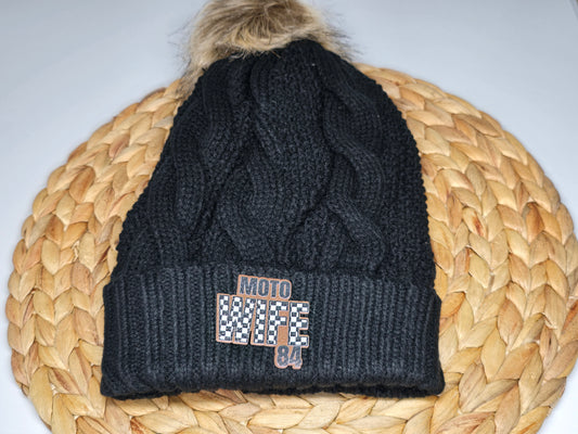 Moto Wife Pom Pom Beanie