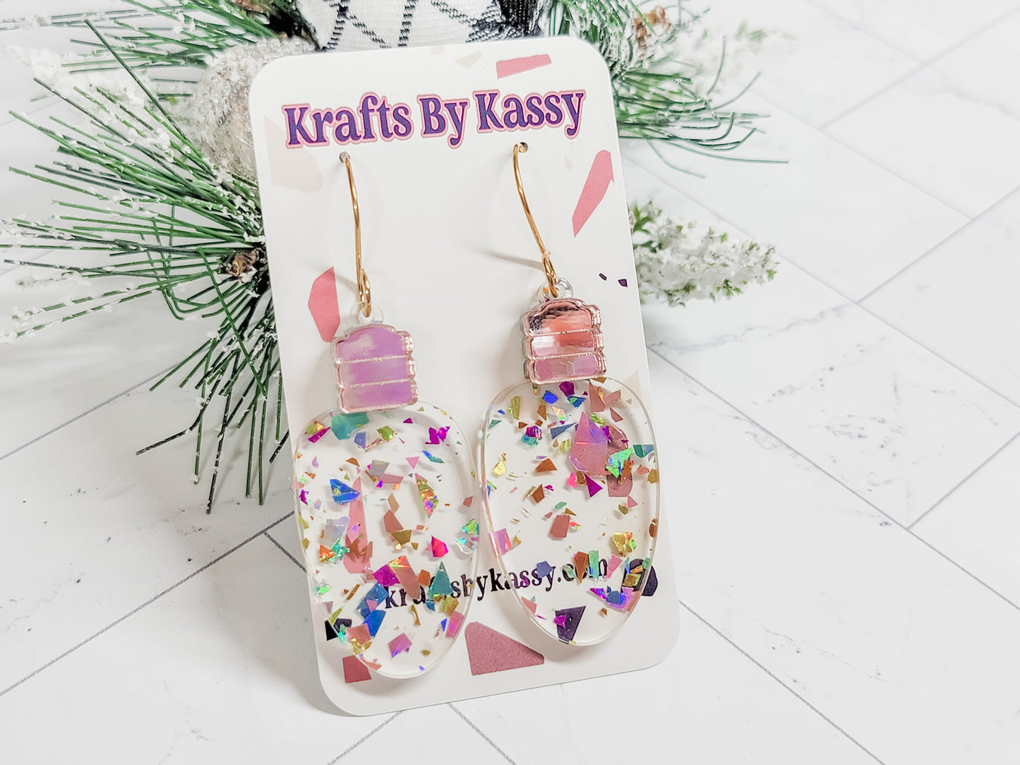 Christmas Tree Light Bulb Earrings