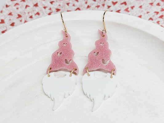 Gnome Heart Hat Earrings