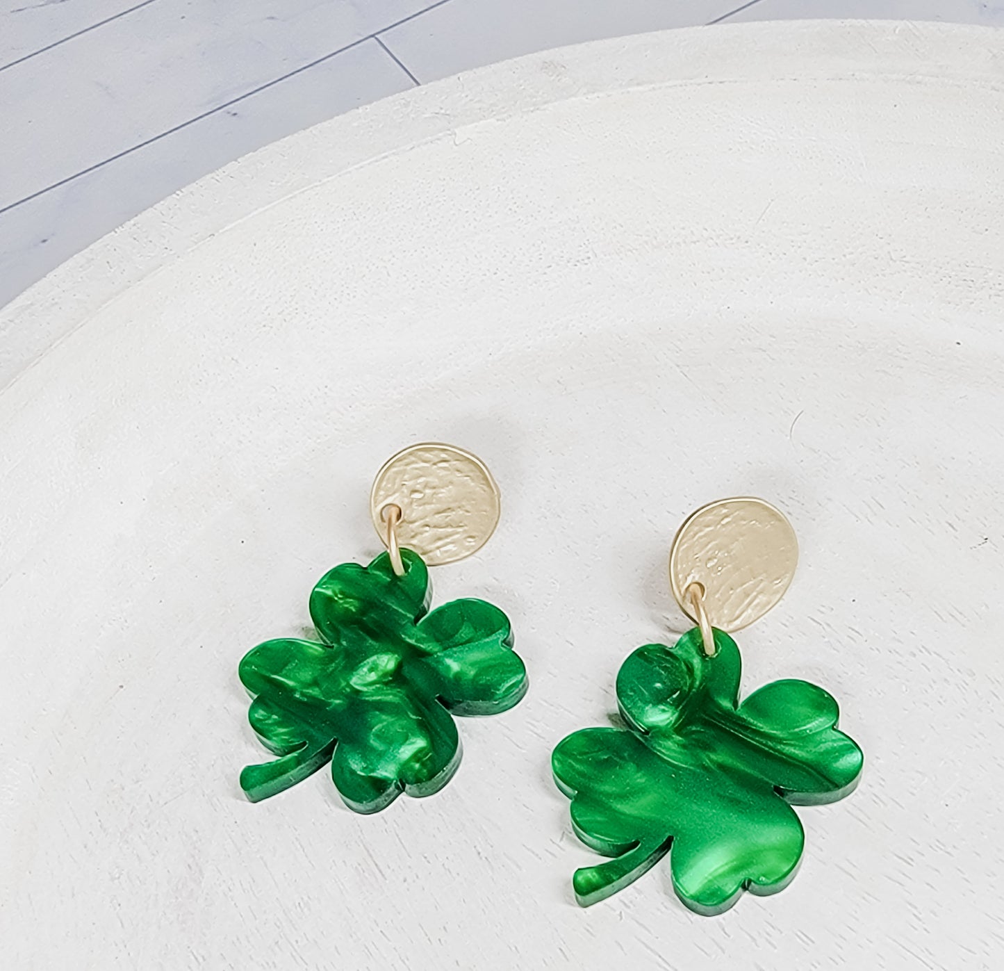 Pearl Shamrock Earrings