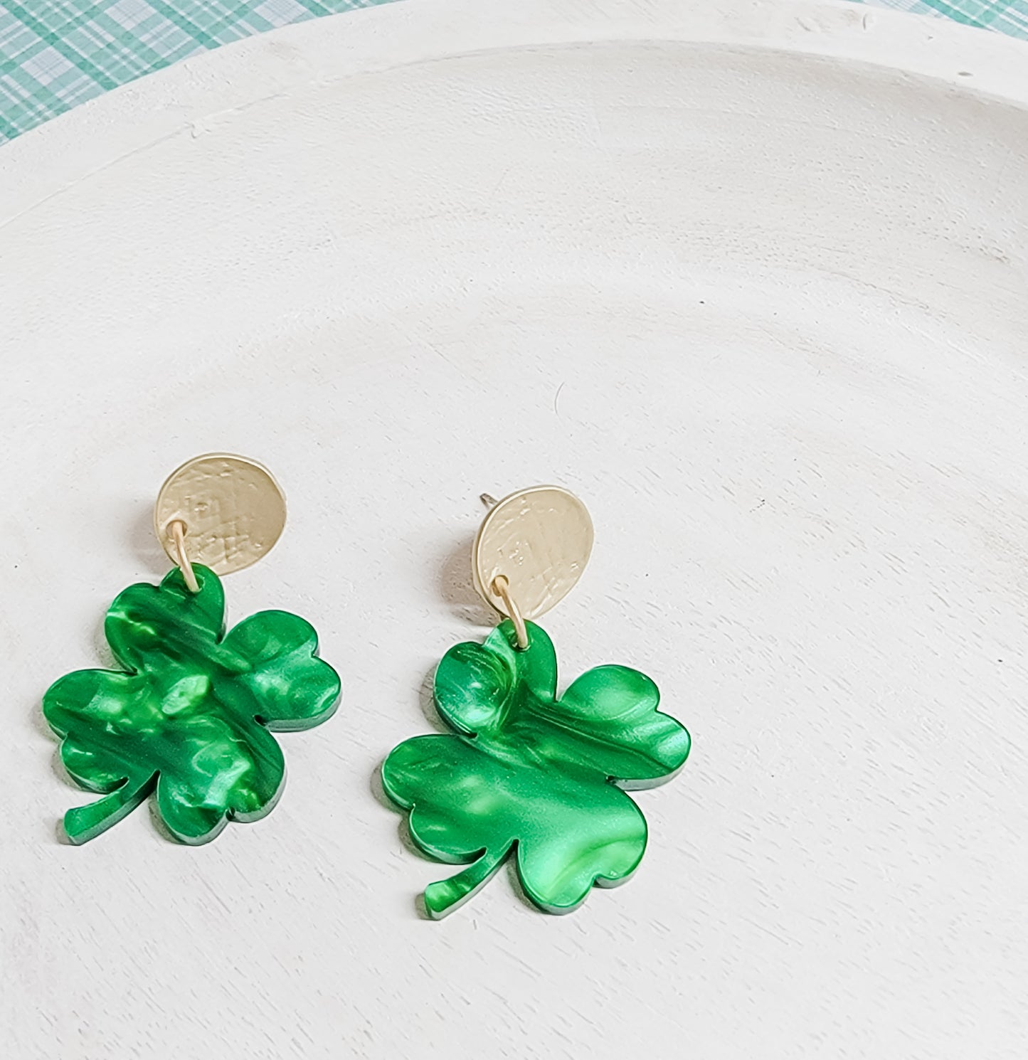 Pearl Shamrock Earrings