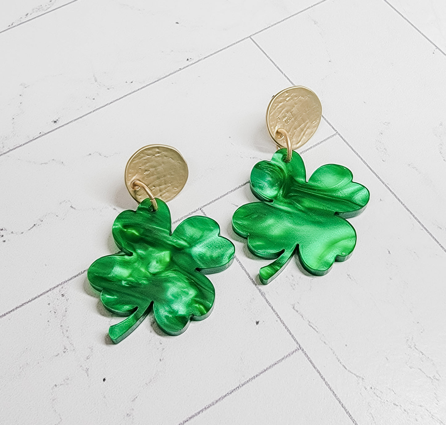 Pearl Shamrock Earrings