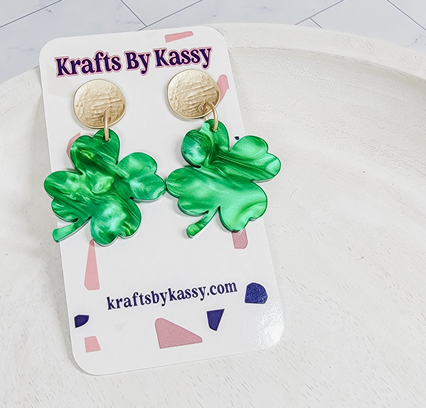 Pearl Shamrock Earrings