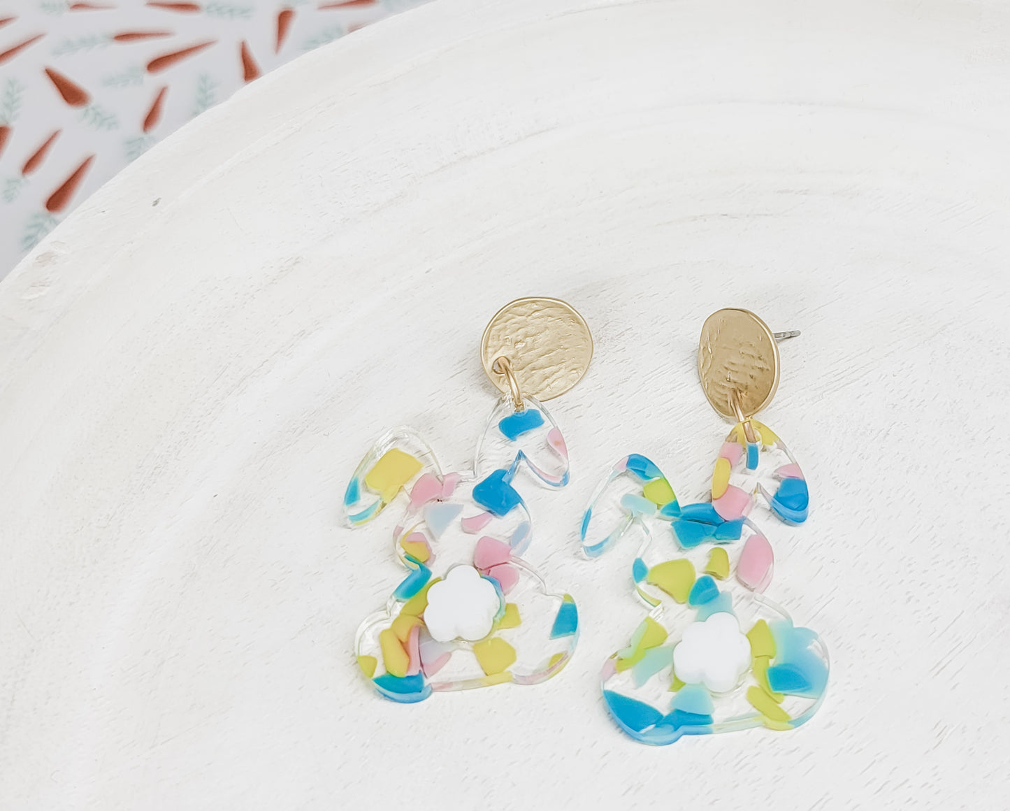 Spring Fluffy Bunny Earrings