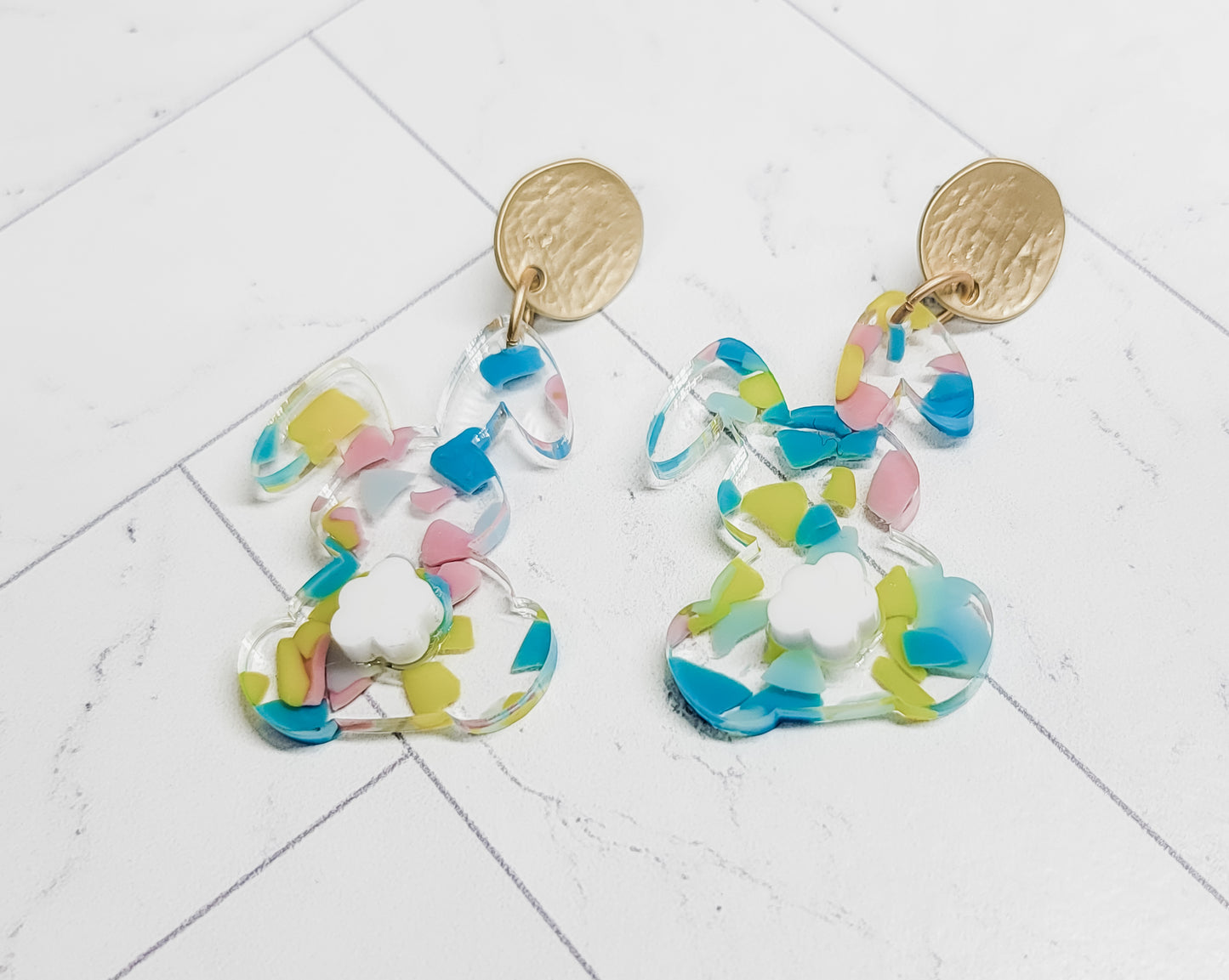 Spring Fluffy Bunny Earrings