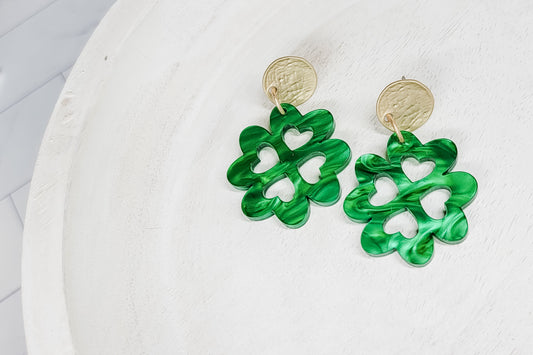 Pearl Shamrock Earrings