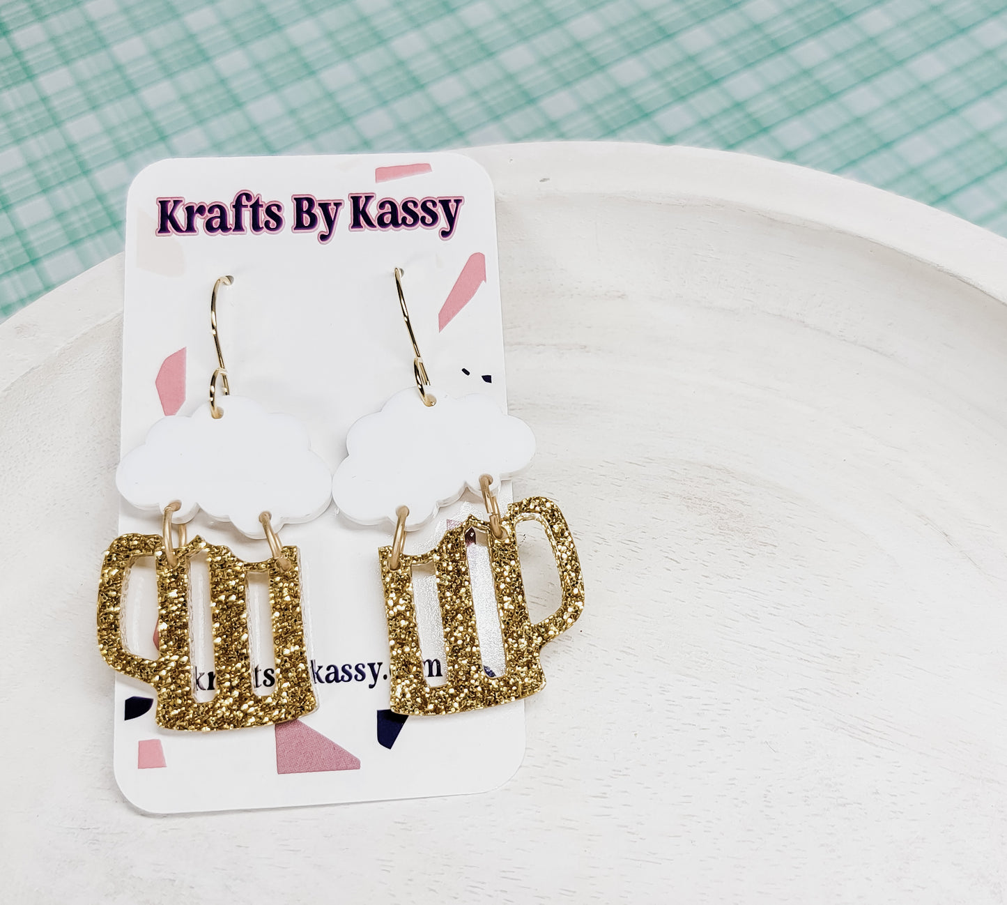 Beer Mug Earrings