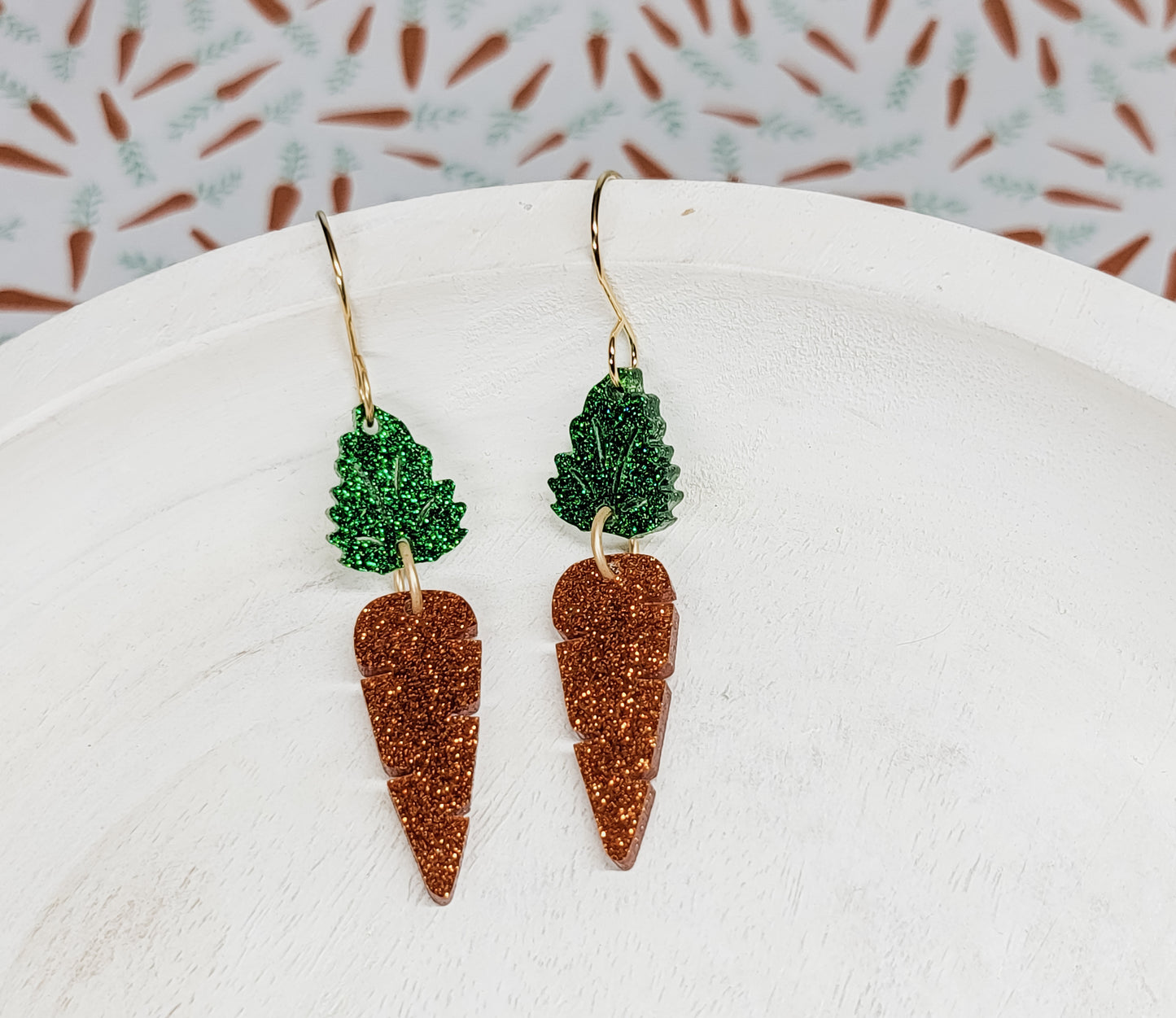 Carrot Dangle Earrings