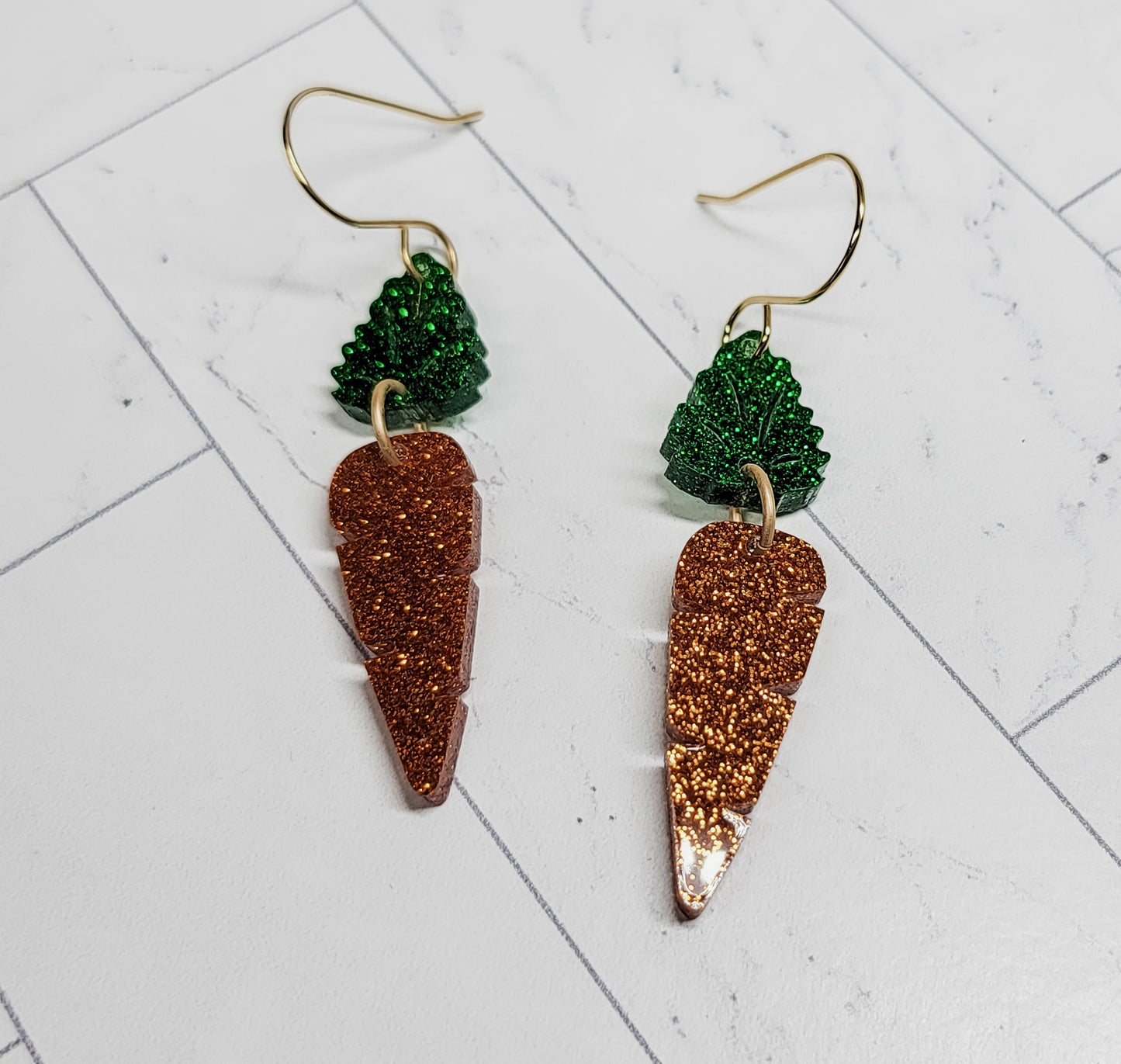 Carrot Dangle Earrings