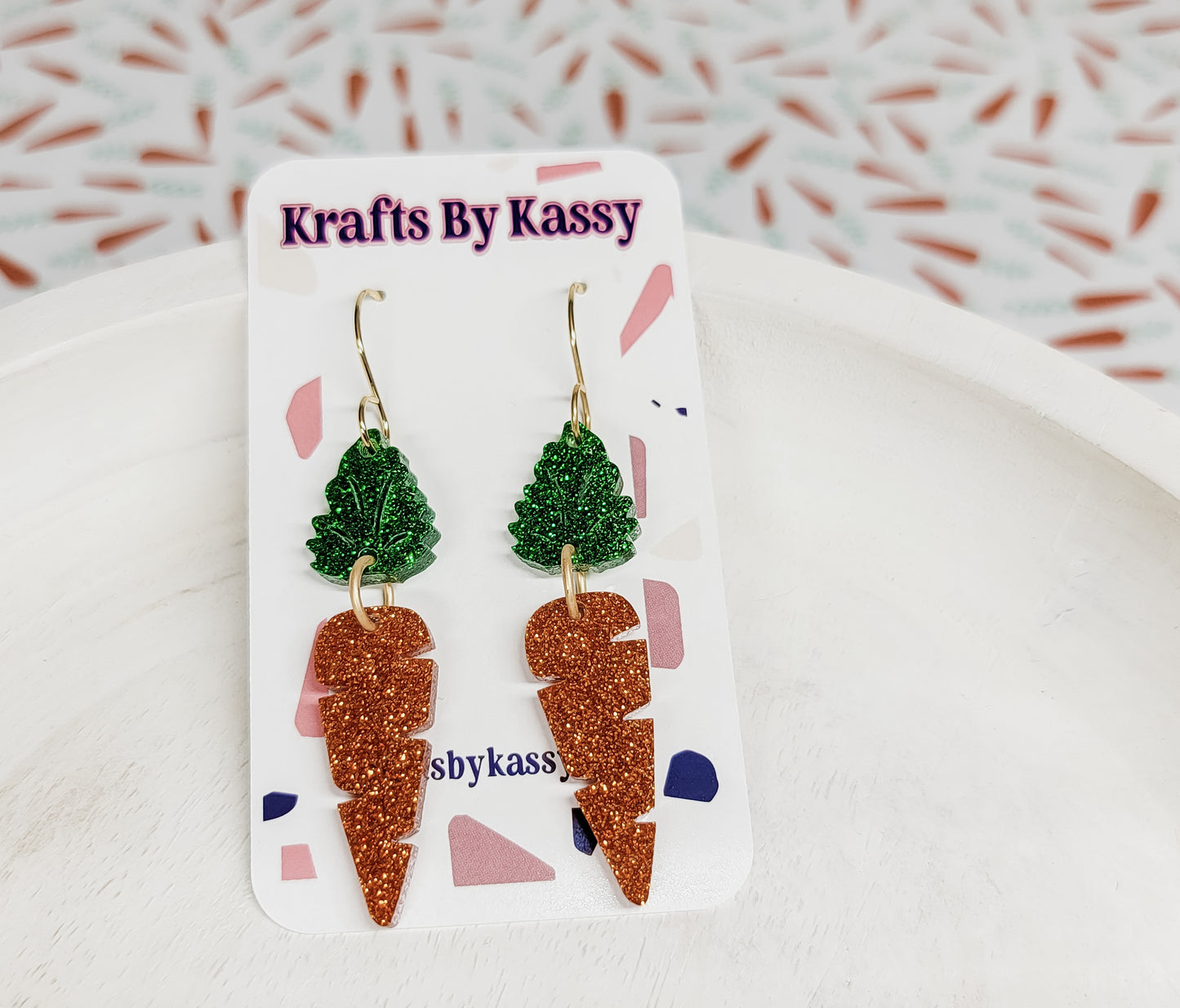 Carrot Dangle Earrings