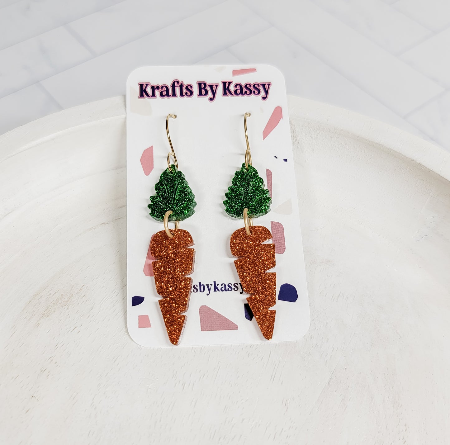 Carrot Dangle Earrings