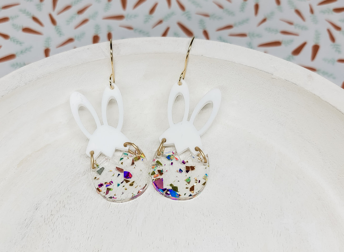 Confetti Bunny Ear Earrings