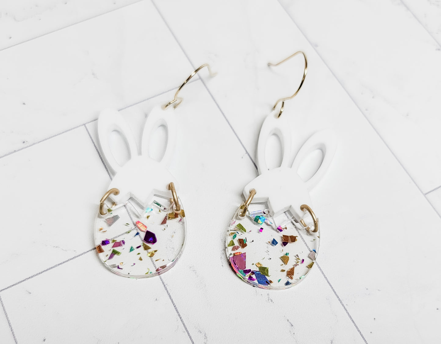 Confetti Bunny Ear Earrings