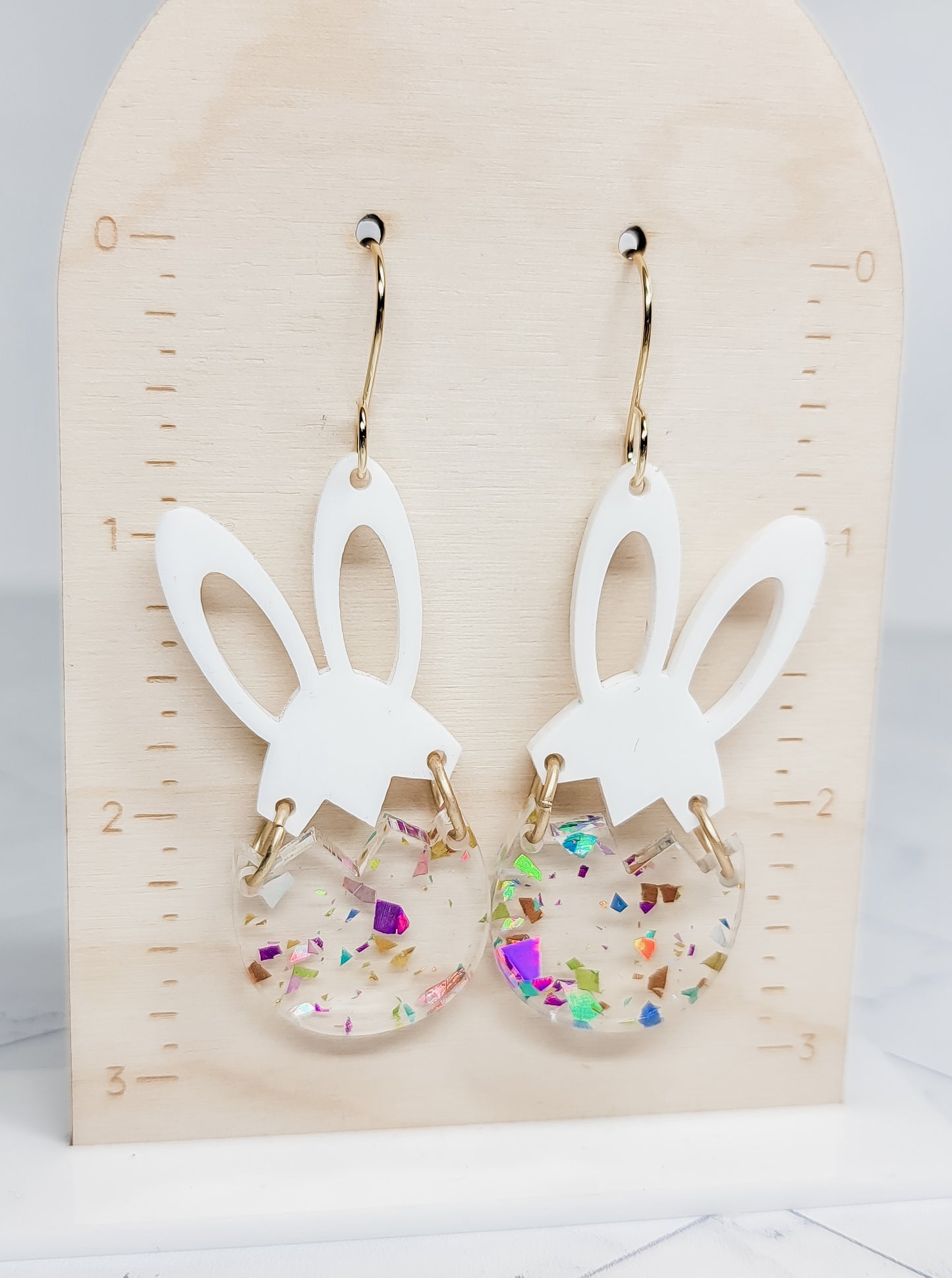 Confetti Bunny Ear Earrings