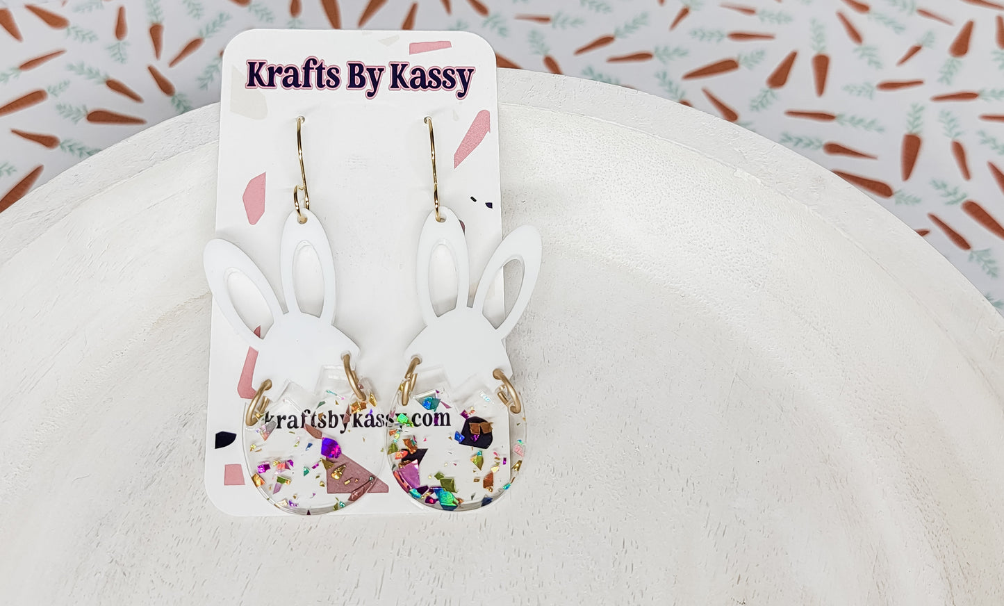Confetti Bunny Ear Earrings
