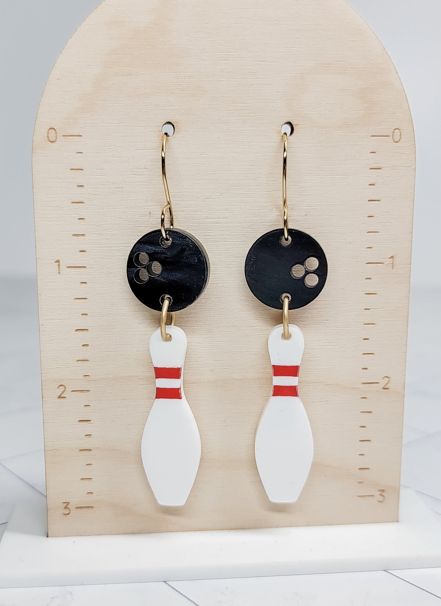 Bowling Pin & Ball Earrings