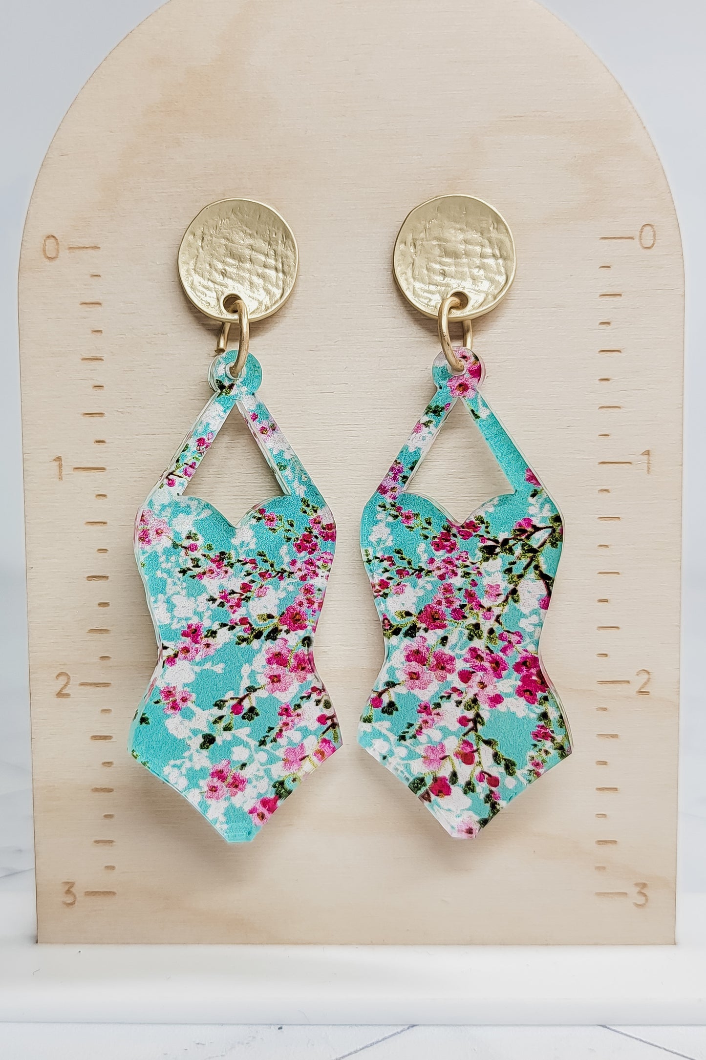 Cherry Blossom Bathing Suit Earrings