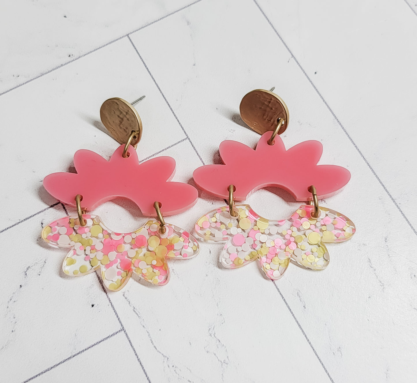 Split Floral Earrings