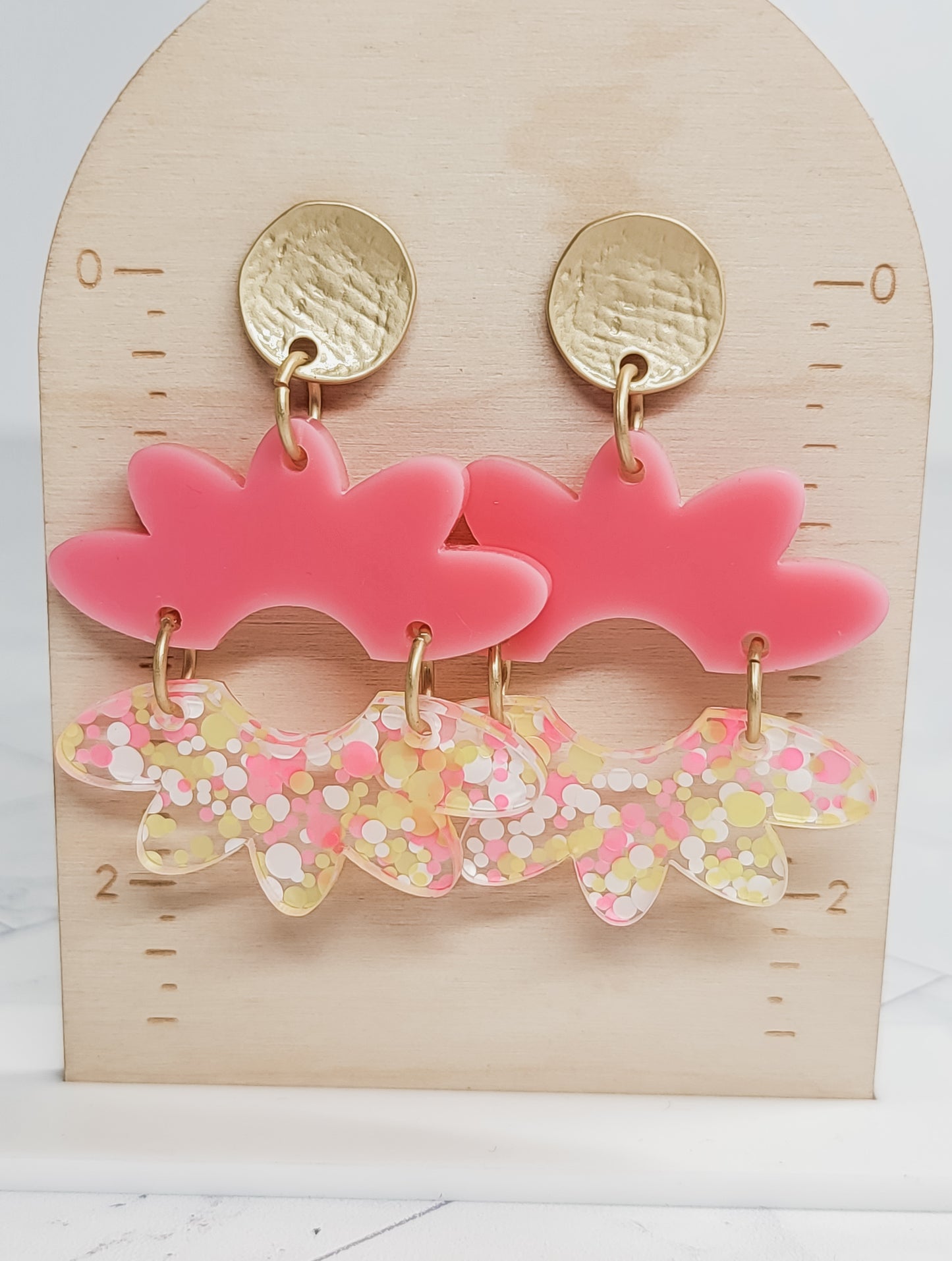 Split Floral Earrings