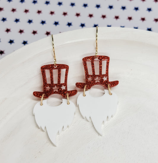 Patriotic Gnome Earrings