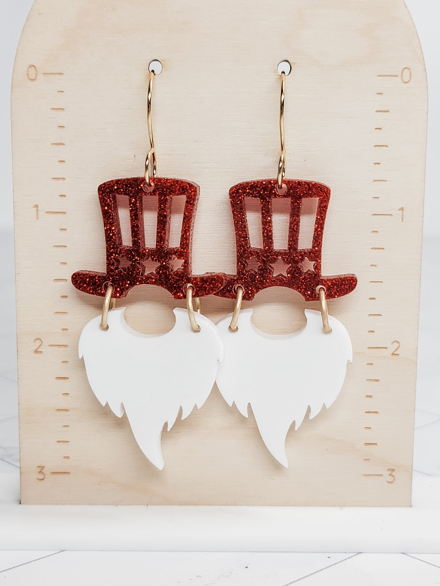 Patriotic Gnome Earrings
