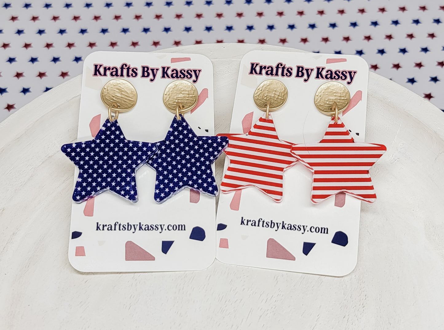 Star Patriotic Earrings