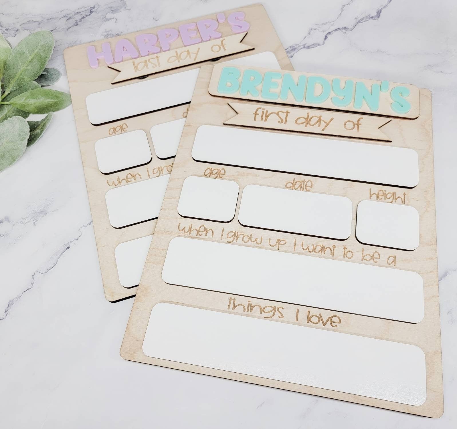 First Day of School Sign, Reusable Back to School Photo Prop, Personalized Interchangeable Sign, Last Day of School Sign