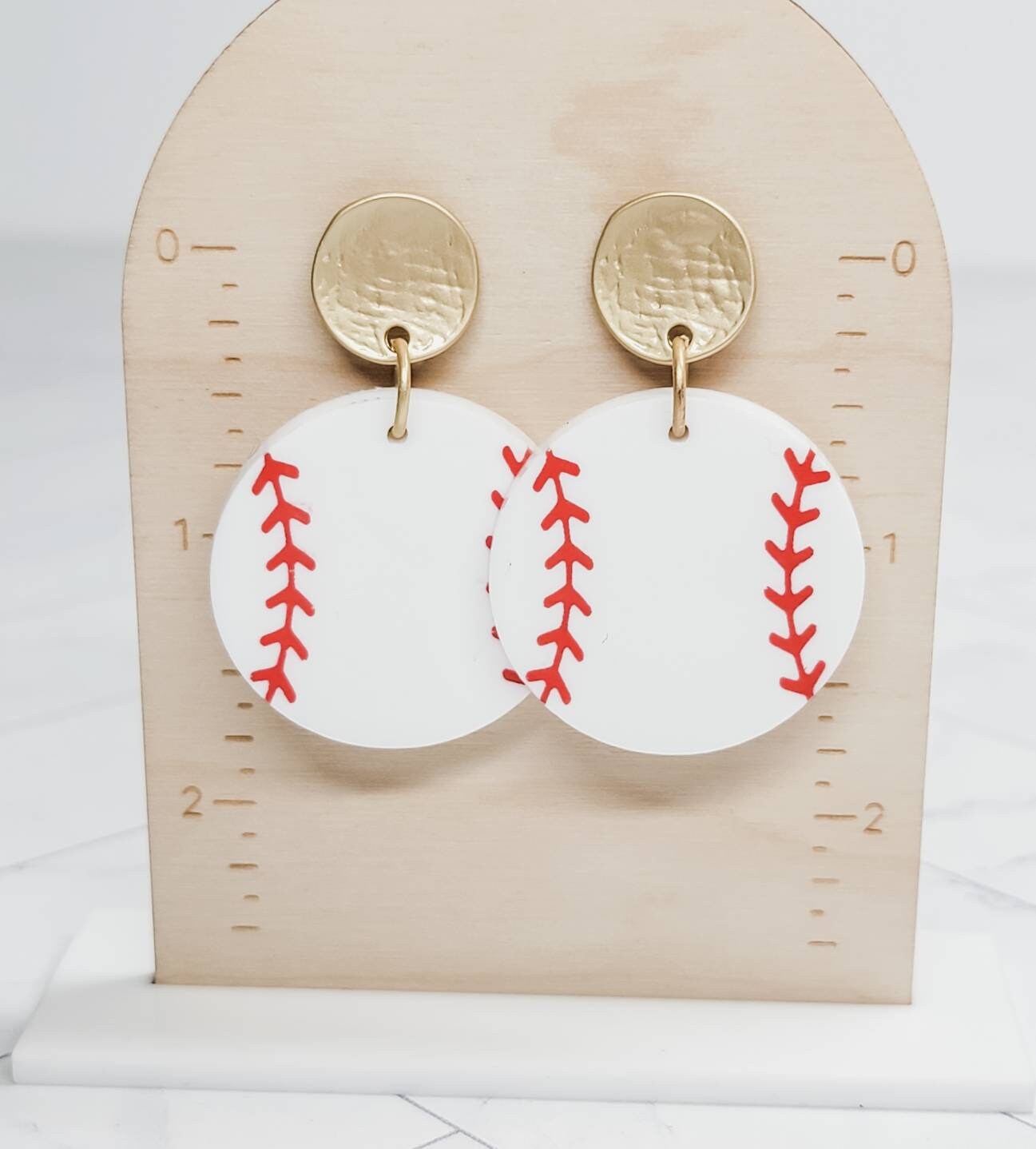 Baseball Earrings, Sports Earrings, Statement Acrylic Earrings, Baseball Acrylic Dangles, Sports Mama Gift